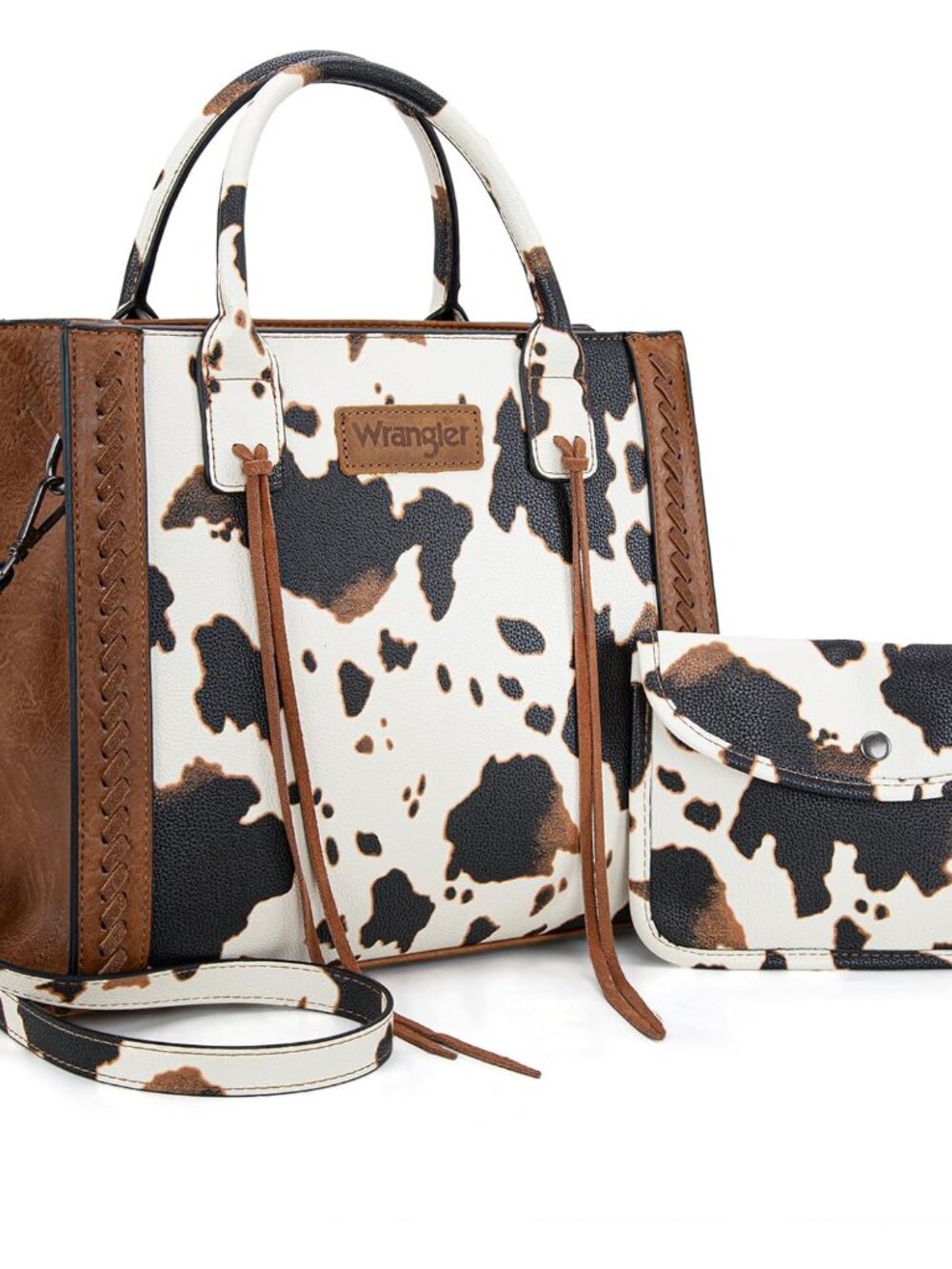 Wrangler Tote Bag for Women Western Cowhide Purse and Wallet Set